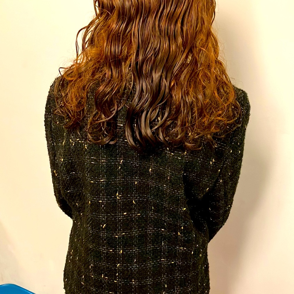 Gold tipped black work jacket